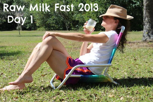Sarah on a raw milk fast.