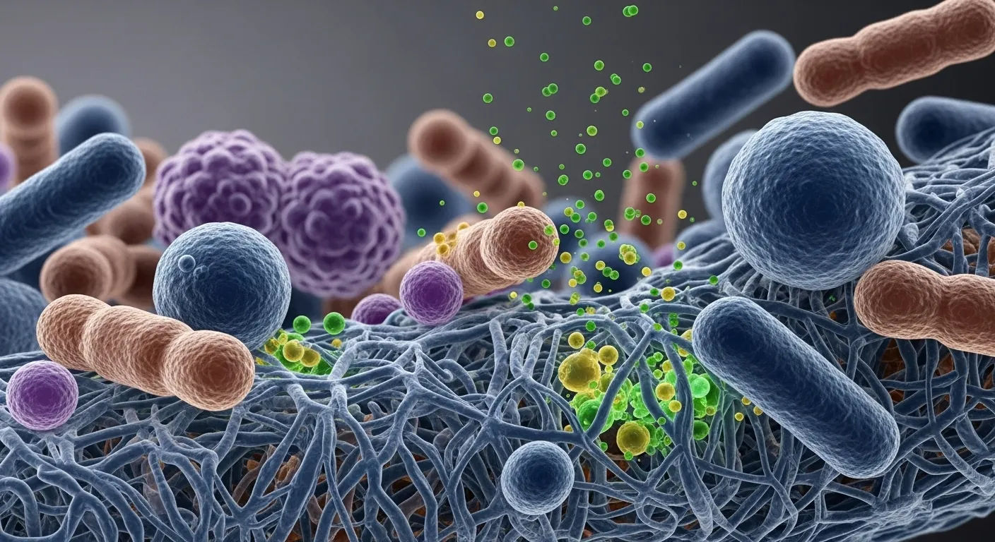 Beneficial bacteria eat fiber to make short-chain fatty acids. Beneficial bacteria eat fiber to make short-chain fatty acids.