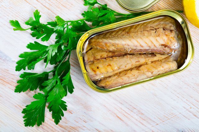 Canned mackerel contains calcium.