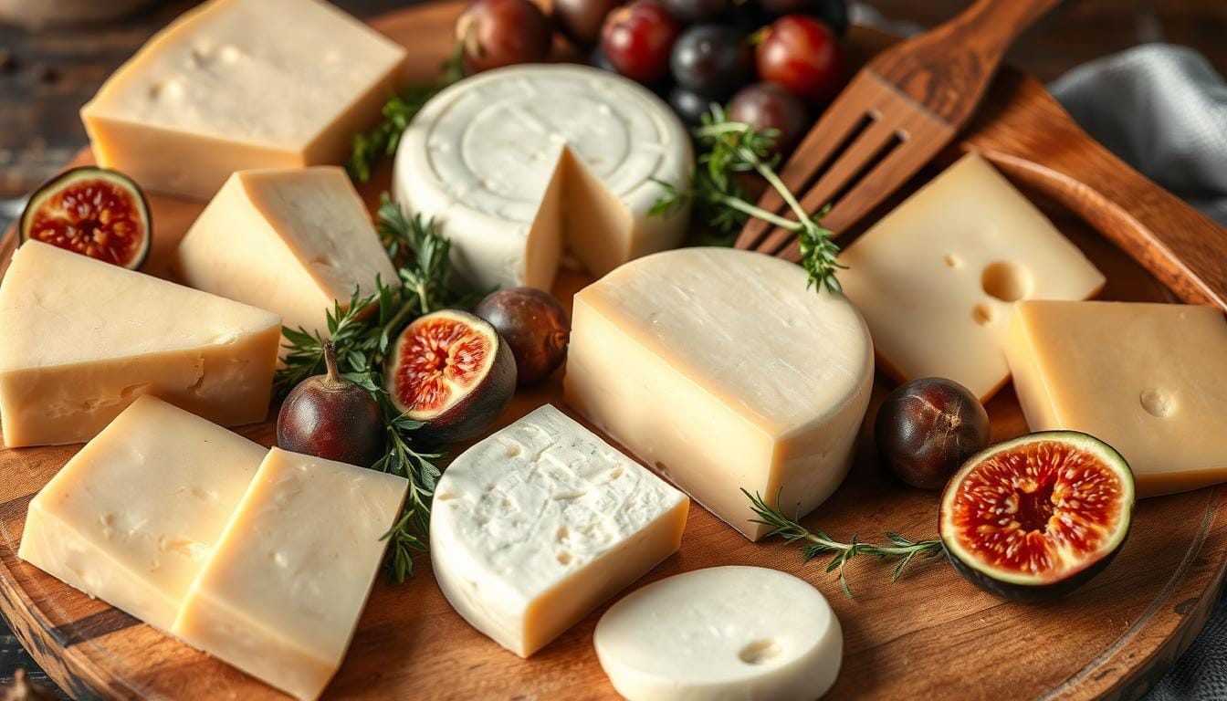 Raw assorted cheese platter with fresh fruit. Raw assorted cheese platter with fresh fruit.