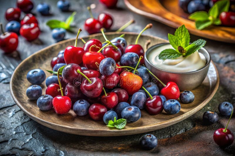 Blueberries and cherries are fruits that contain Anthoyanins. Blueberries and cherries are fruits that contain Anthoyanins.