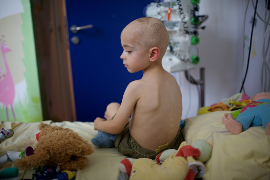 Child with cancer.
