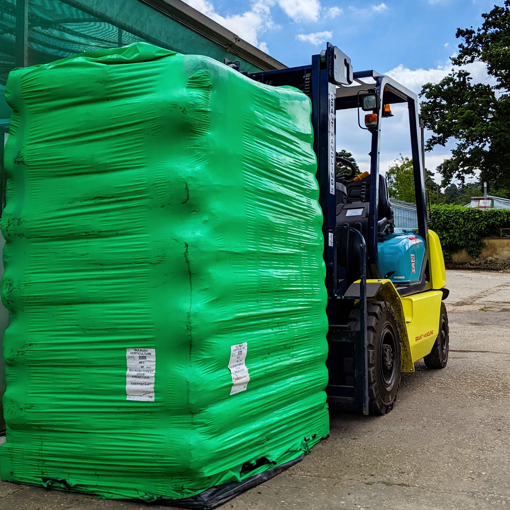 Commercial compost shipment.