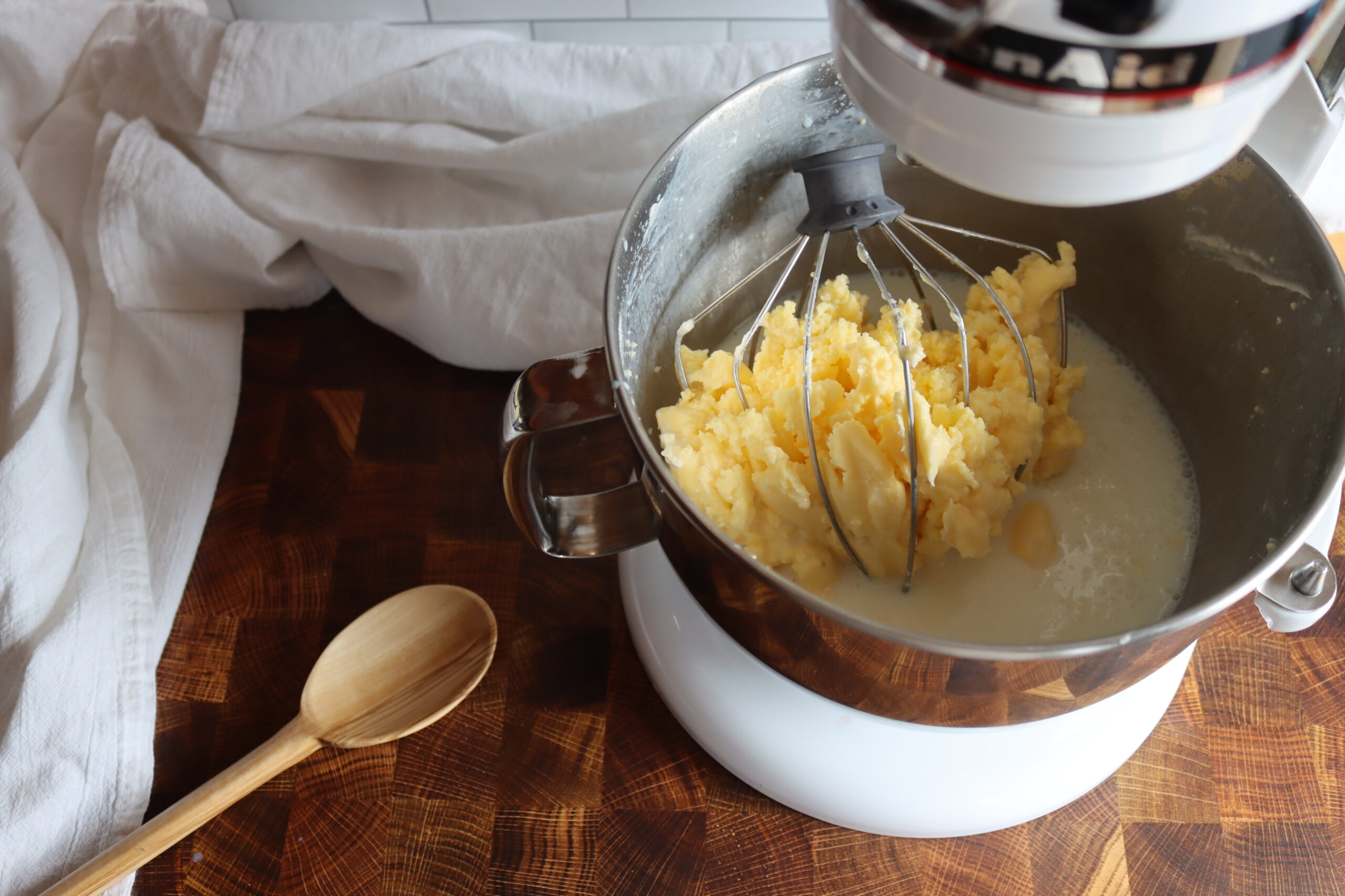 This is what is looks like when the butter making process is finished.