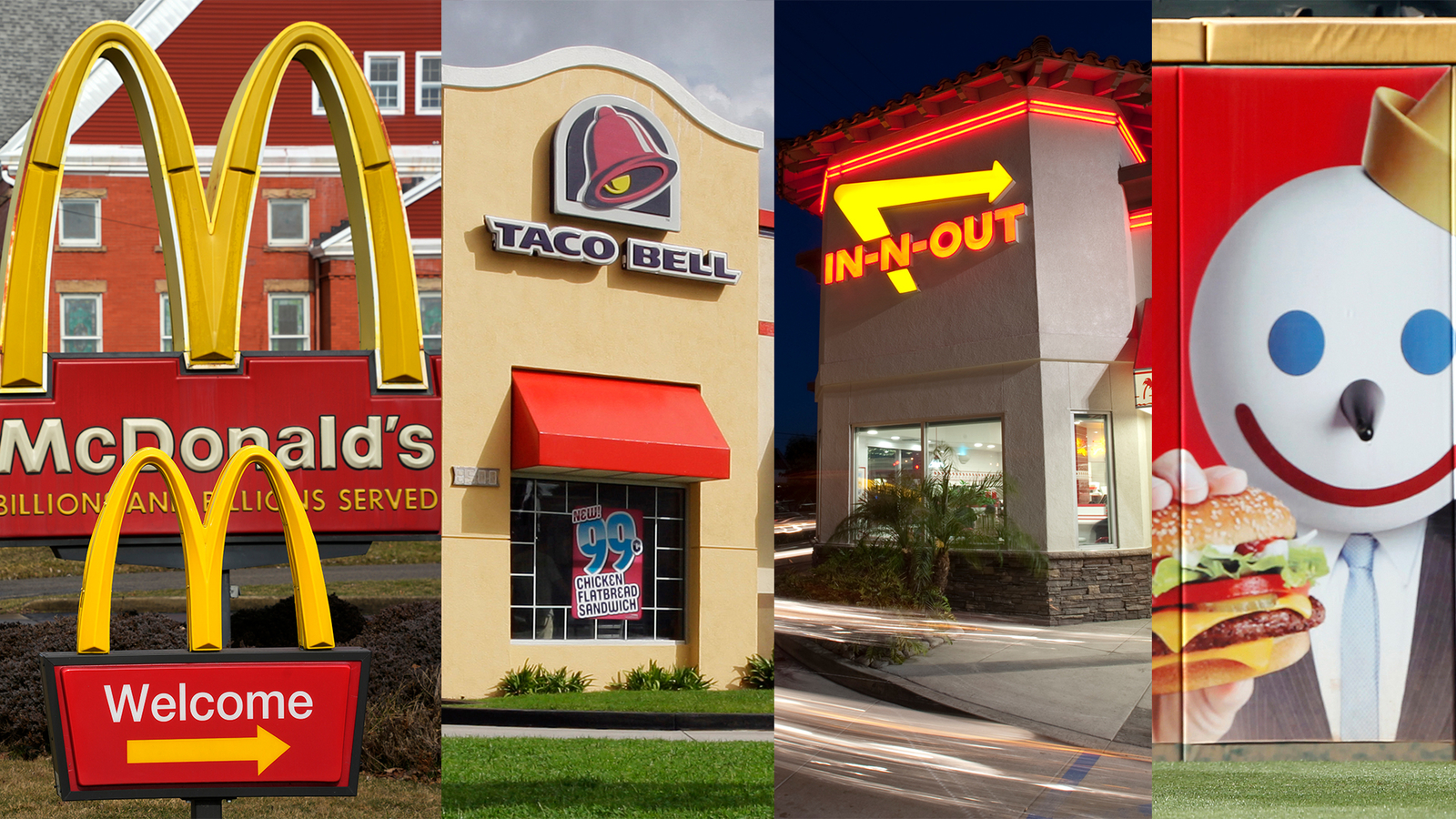 Fast food brands in America.