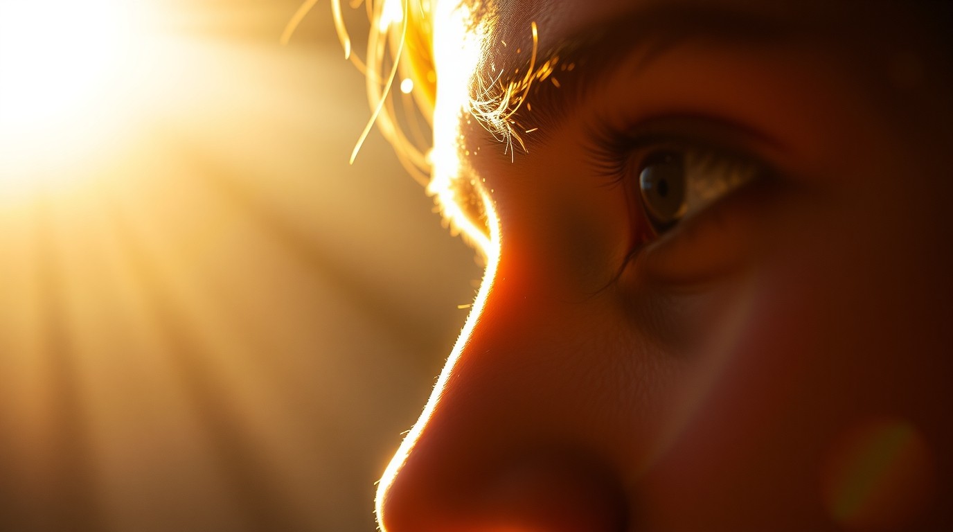 Getting sunlight into your eyes is receiving a message.