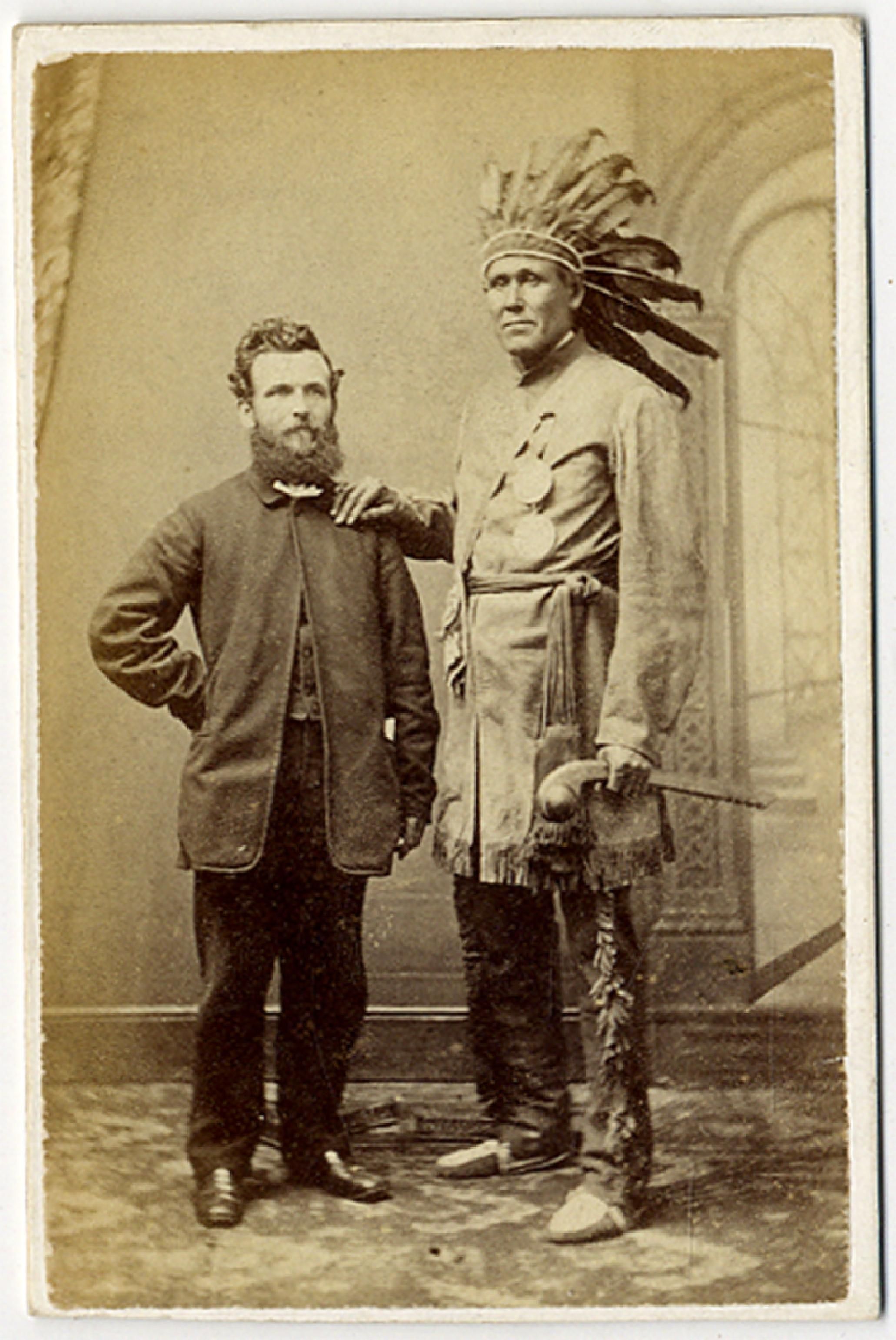 American Indians were described as being very tall people. American Indians were described as being very tall people.