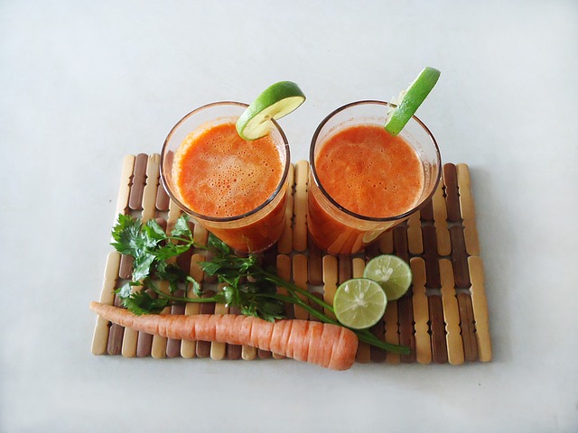 Raw carrot juice.