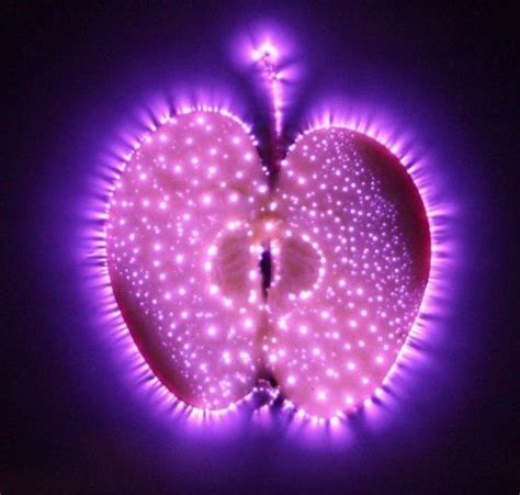 Kirlian photo of raw apple.