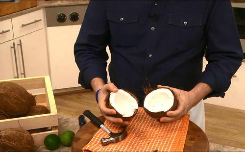 Cracking open a coconut with a hammer is very common.