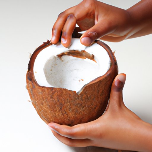 Mature coconut meat.