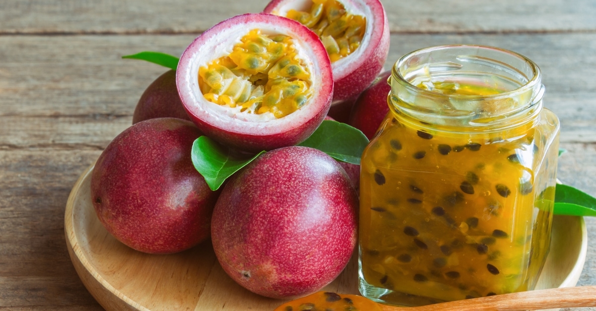Passion fruit is a good source of pectin.