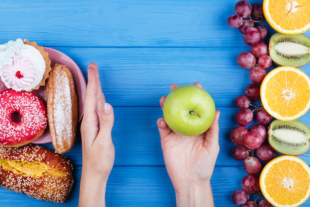 Choosing healthy foods over unhealthy processed foods. Choosing healthy foods over unhealthy processed foods.