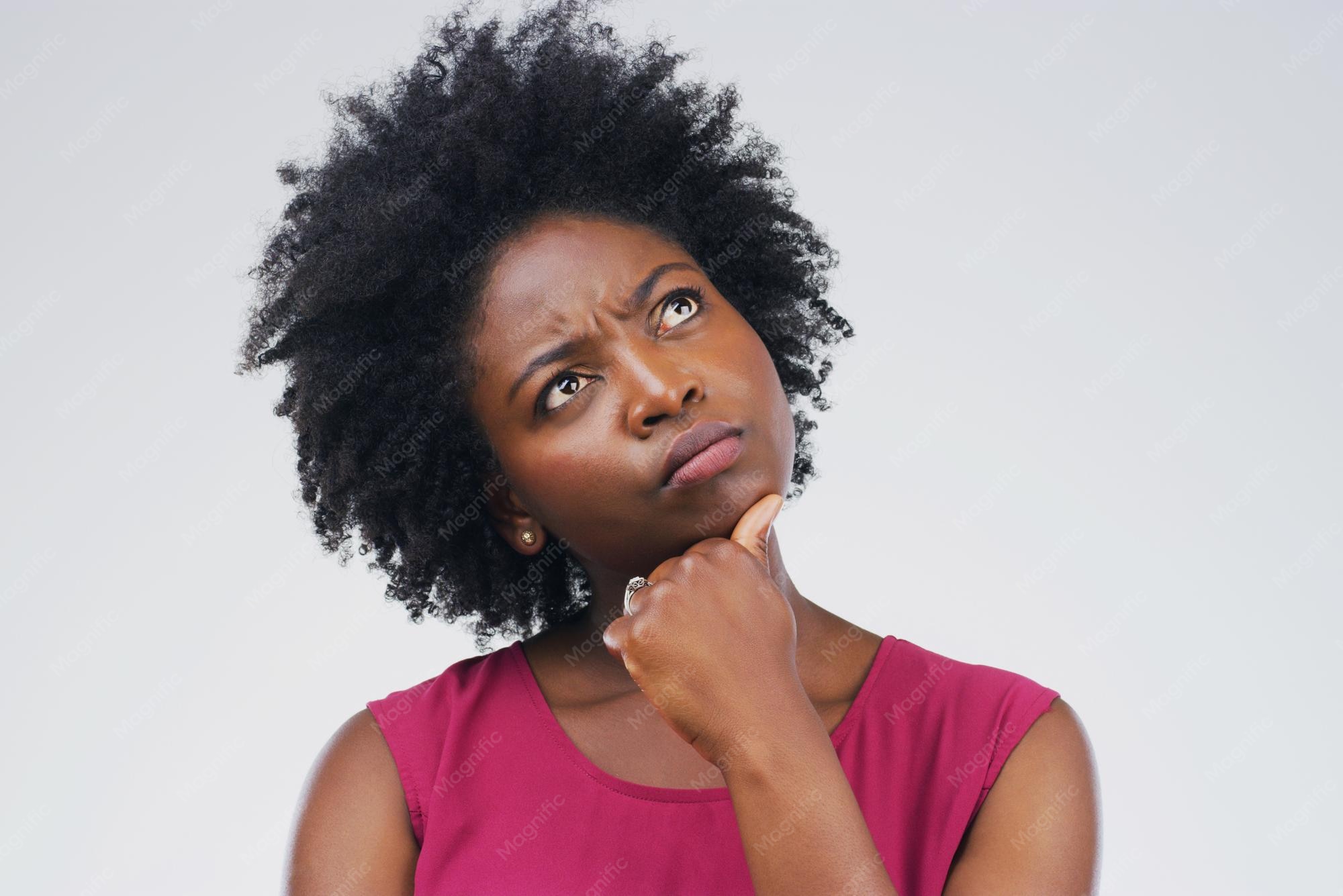 Woman in deep thought